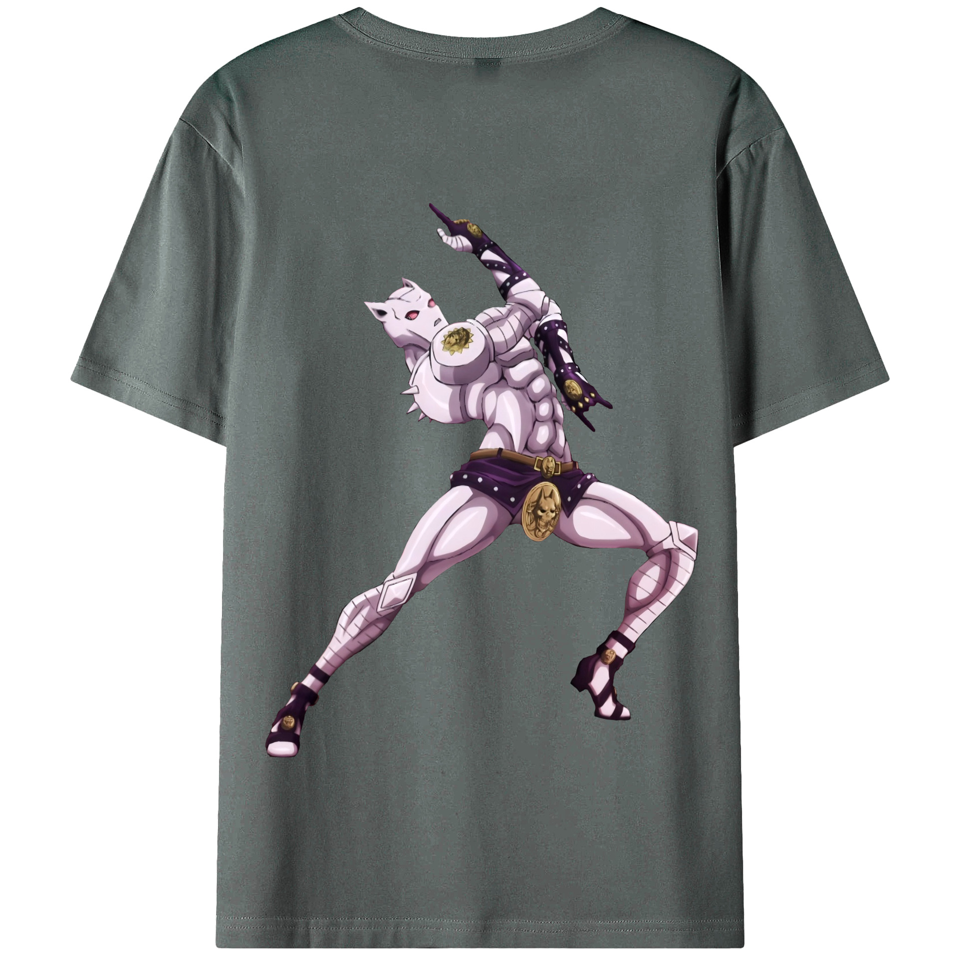 （画像用） ジョジョの奇妙な冒険 きら よしかげ JoJo's Bizarre Adventure Kira Yoshikage 綿100％半袖Tシャツ（背面プリント）